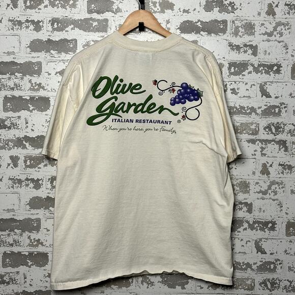 Vintage Olive Garden Shirt Size XXL 90s Promo Tee - Picture 1 of 6